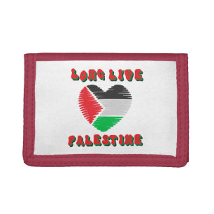 Long Live Palestine Trifold Wallet
