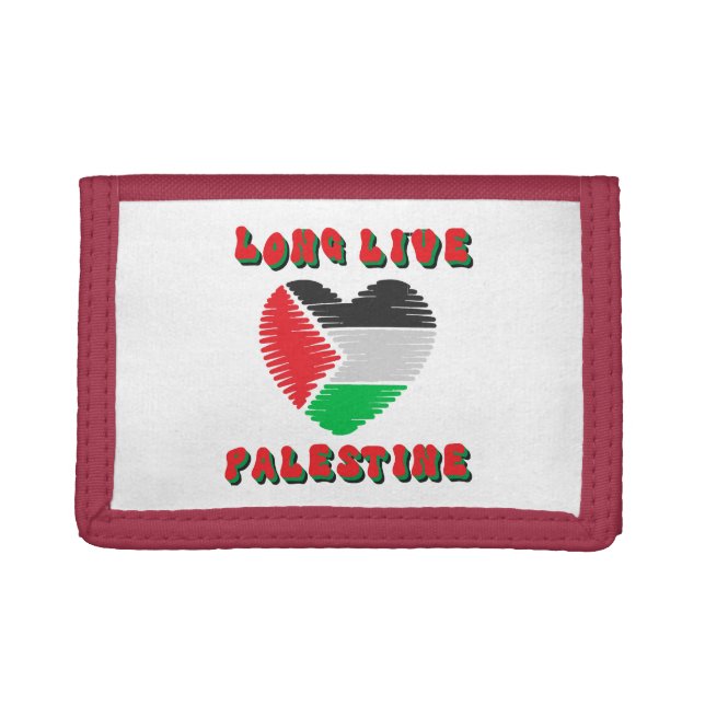 Long Live Palestine Trifold Wallet (Front)