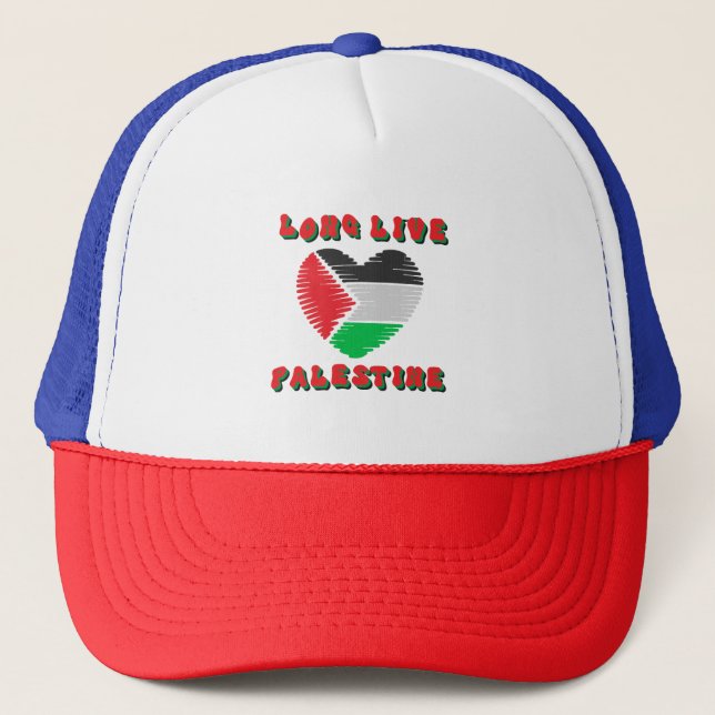 Long Live Palestine Trucker Hat (Front)