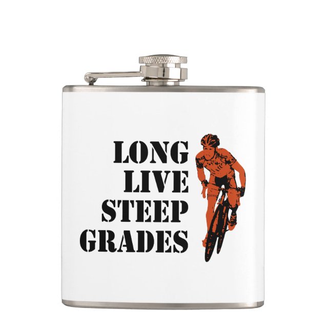 Long Live Steep Grades Cycling Flask (Front)