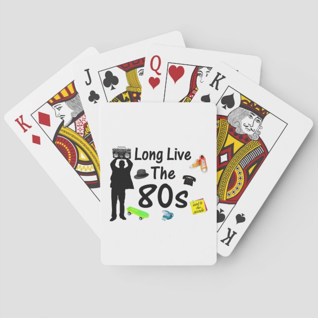 Long Live The 80s Culture Poker Cards (Back)