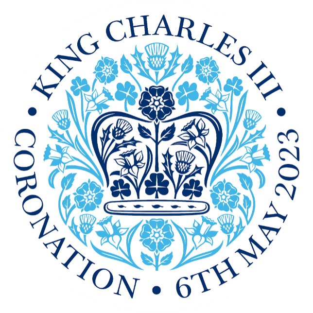 Long Live the King & Queen Coronation Editable.  Square Sticker (Creator Uploaded)