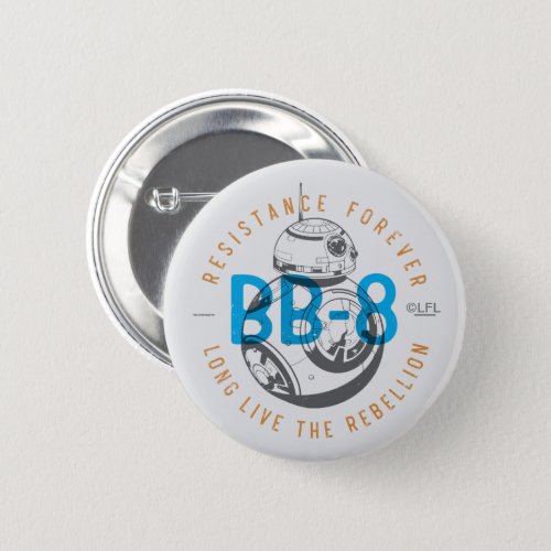 Long Live The Rebellion BB_8 Badge Button