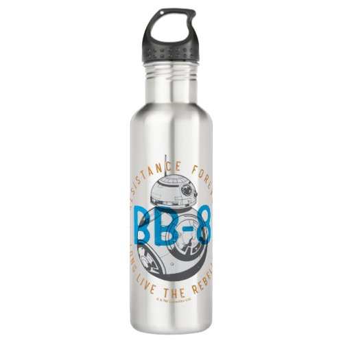 Long Live The Rebellion BB_8 Badge Stainless Steel Water Bottle