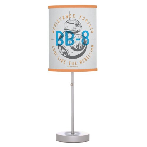 Long Live The Rebellion BB_8 Badge Table Lamp