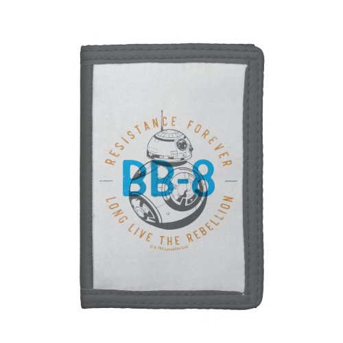 Long Live The Rebellion BB_8 Badge Trifold Wallet