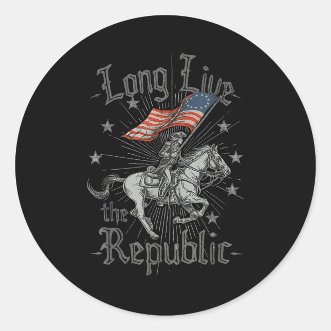 Long Live The Republic Us  Classic Round Sticker (Front)