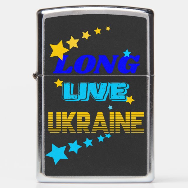 Long Live Ukraine T-Shirt Zippo Lighter (Front)