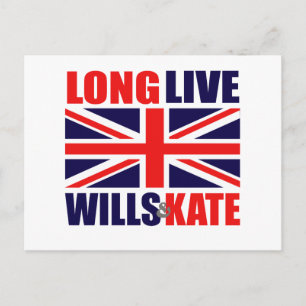 Long Live Wills & Kate Postcard