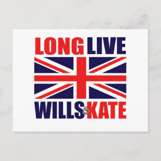 Long Live Wills & Kate Postcard