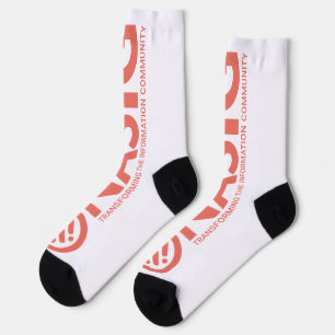 Long logo orange socks