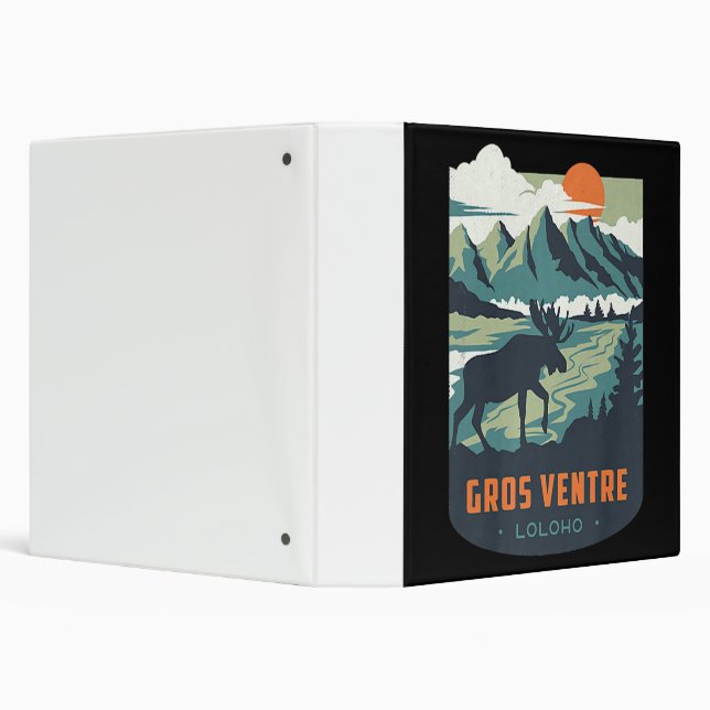 Long Long Honeymoon LOLOHO Gros Ventre Wilderness 3 Ring Binder (Background)