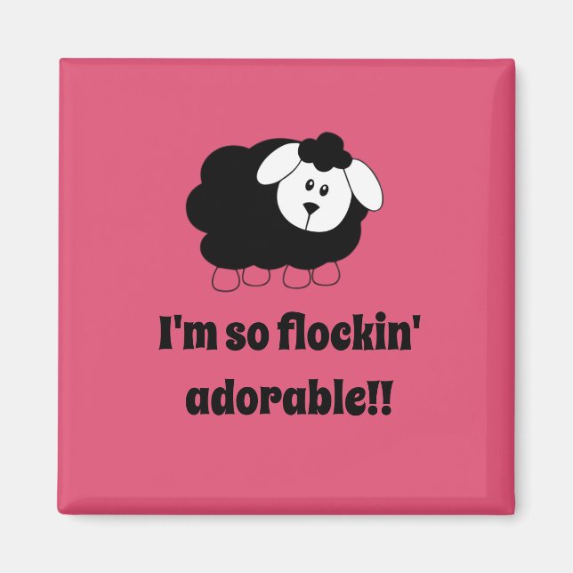 Long Lost Lamb: Flockin' Adorable Magnet (Front)