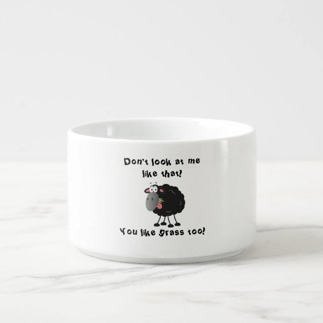 Long Lost Lamb: Grass Eating Black Sheep Bowl (Center)