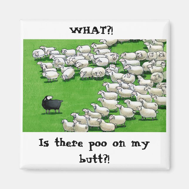 Long Lost Lamb: Sticky Butt Magnet (Front)