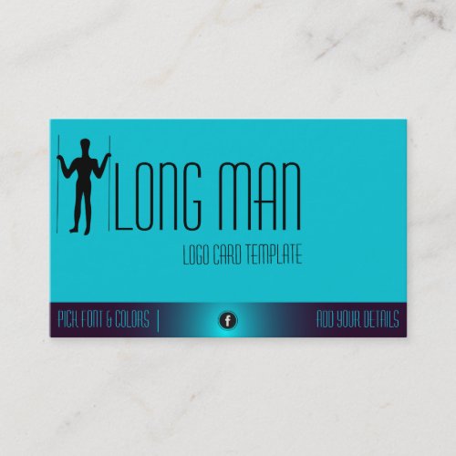 Long Man Wilmington Geoglyph Symbol Logo Business Card