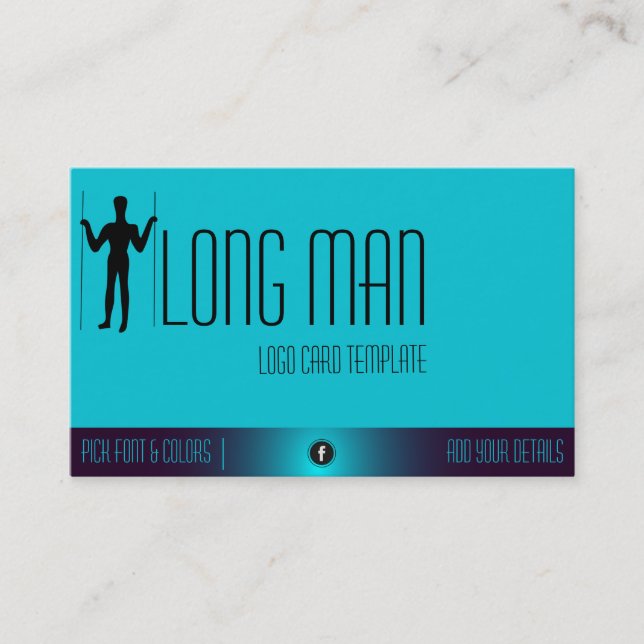 Long Man Wilmington Geoglyph Symbol Logo Business Card (Front)