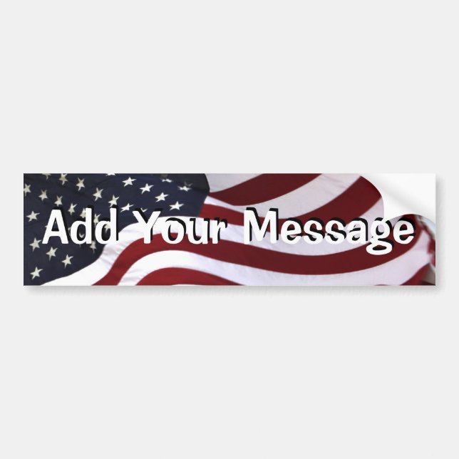 Long May It Wave American Flag Bumper Sticker (Front)