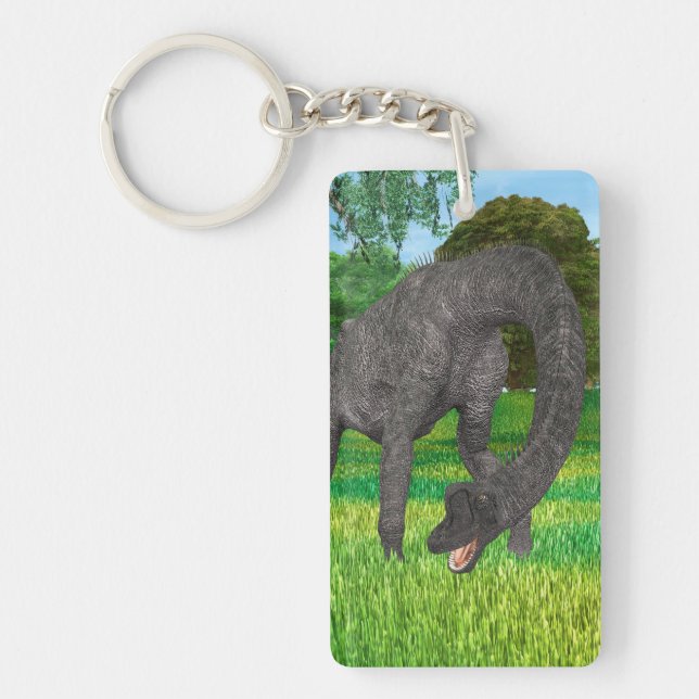 Long Neck Dinosaur Jungle Adventure Keychain (Front)