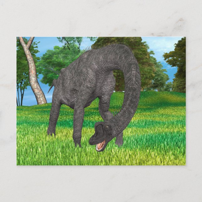 Long Neck Dinosaur Jungle Adventure Postcard (Front)