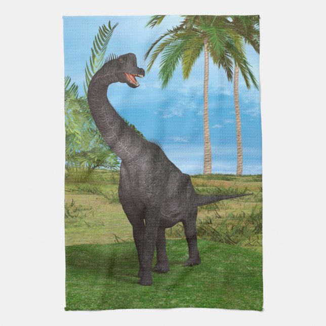 Long Neck Dinosaur Jungle Adventure Towel (Vertical)