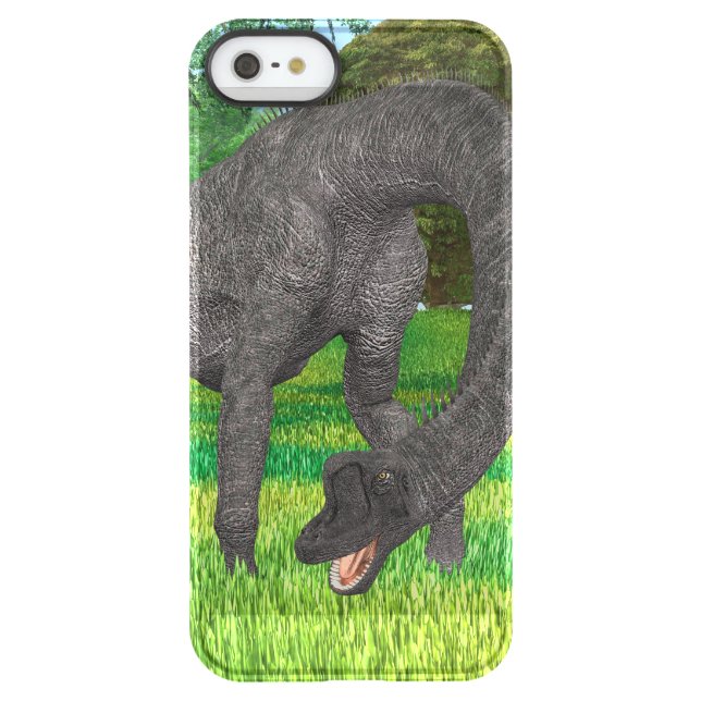 Long Neck Dinosaur Jungle Adventure Uncommon iPhone Case (Back)