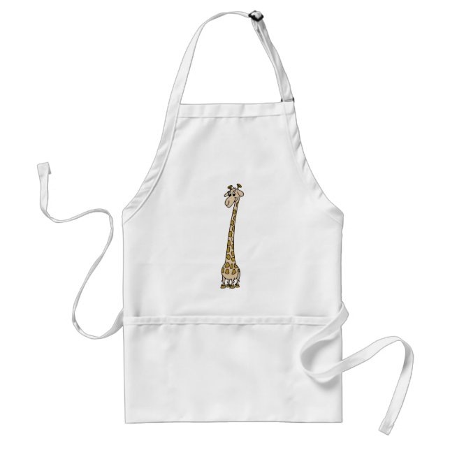 Long Necked Giraffe Adult Apron (Front)
