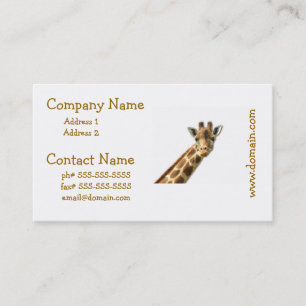 Long Necked Giraffe Business Cards