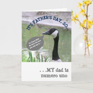 LONG-NECKED GOOSE/CUTE FATHER'S DAY CARD