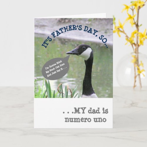 LONG_NECKED GOOSECUTE FATHERS DAY CARD