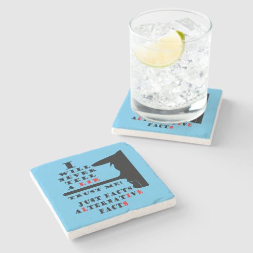 Long Nose Alternative Facts Marble Coaster