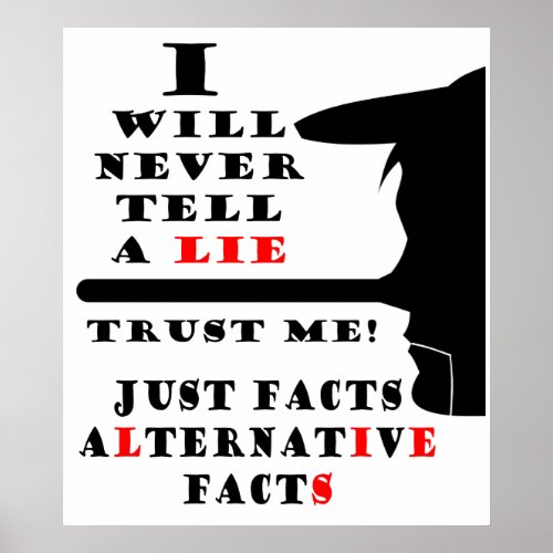 Long Nose Alternative Facts Value Poster Paper