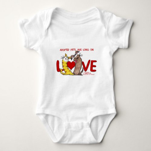 Long on Love_Cat and Dog Baby Bodysuit