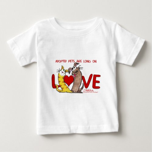 Long on Love_Cat and Dog Baby T_Shirt