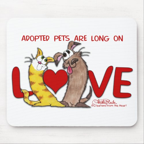Long on Love_Cat and Dog Mouse Pad