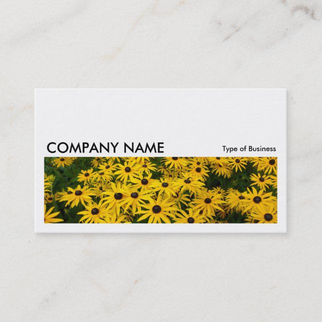 Long Picture 0138 - Black-eyed Susans Business Card (Front)
