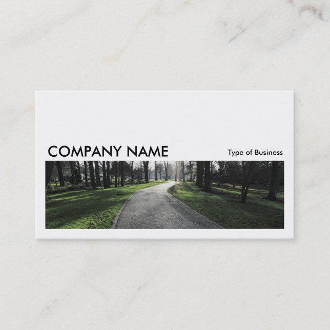 Long Picture 0166 - Path in a Park Business Card (Front)