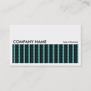Long Picture 0240 - Aztec Pattern - Deep Cyan Business Card