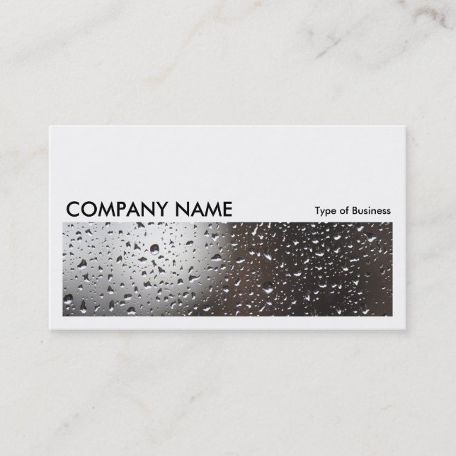 Long Picture 0267 - Rain on a Window Business Card (Front)