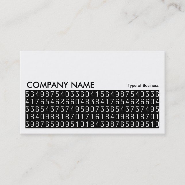 Long Picture 0268 - Random Numbers Business Card (Front)