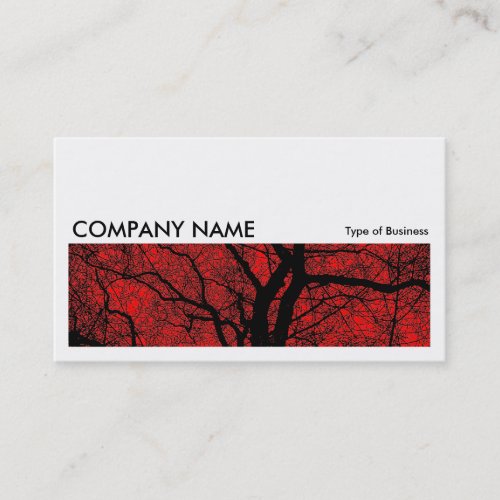 Long Picture 068 _ High Contrast Tree _ Red Business Card