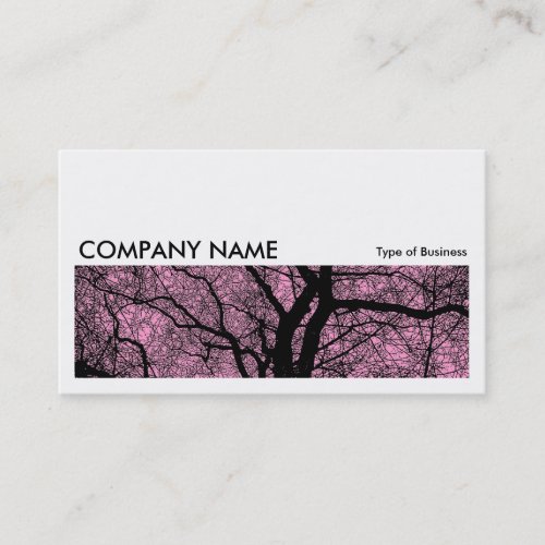 Long Picture 069 _ High Contrast Tree _ Pink Business Card