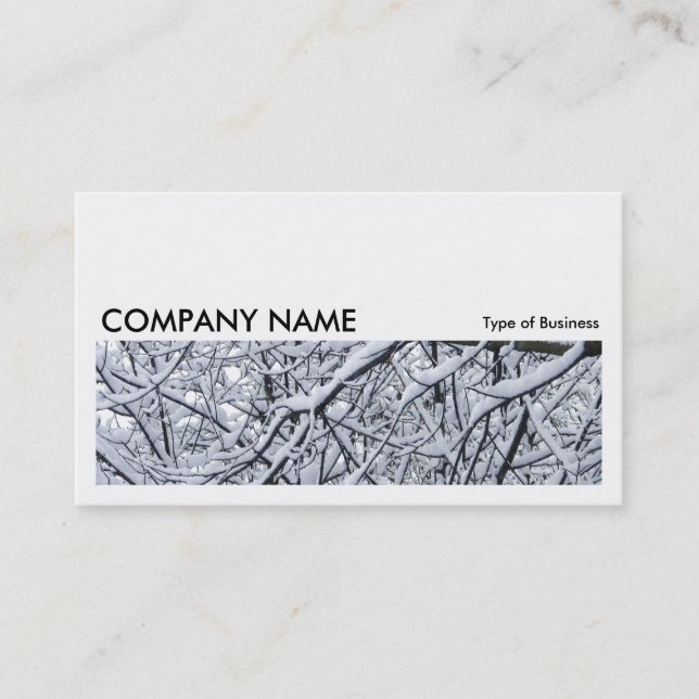 Long Picture 074 - Snowy Branches Business Card (Front)