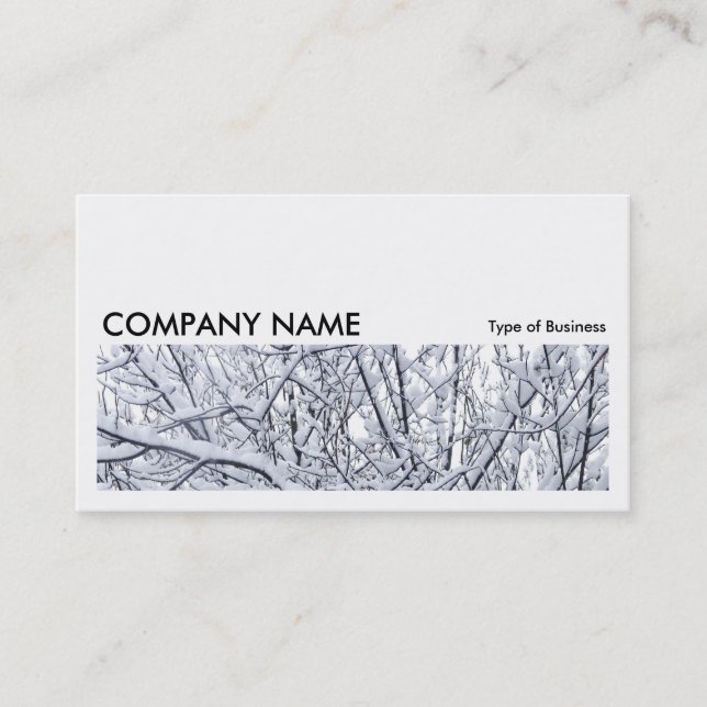 Long Picture 075 - Snowy Branches v2 Business Card (Front)