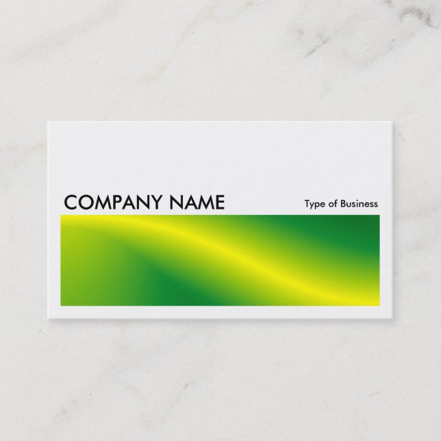 Long Picture 07 - Green Wave Business Card (Front)