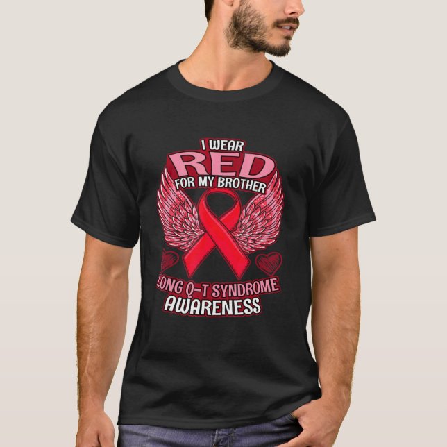 Long Q-T Syndrome Awareness Brother Support Ribbon T-Shirt (Front)