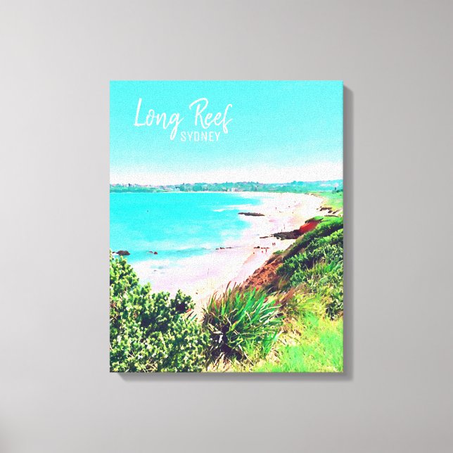Long Reef Sydney beach Northern Beaches travel Canvas Print (Front)