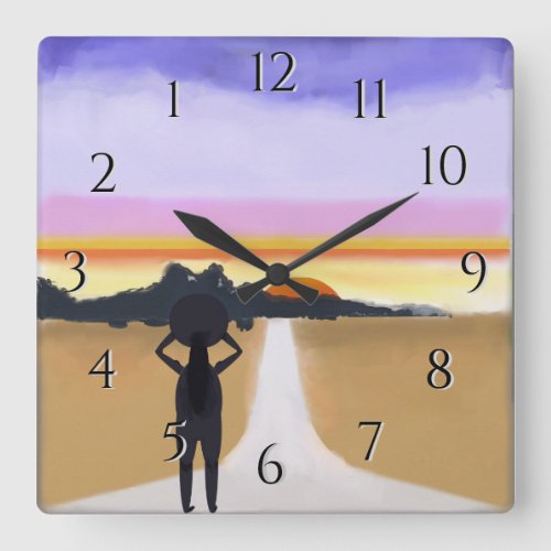 Long Road Ahead Backward Clock