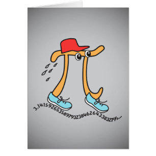 Long Running Pi © - Funny Pi Guy Cards