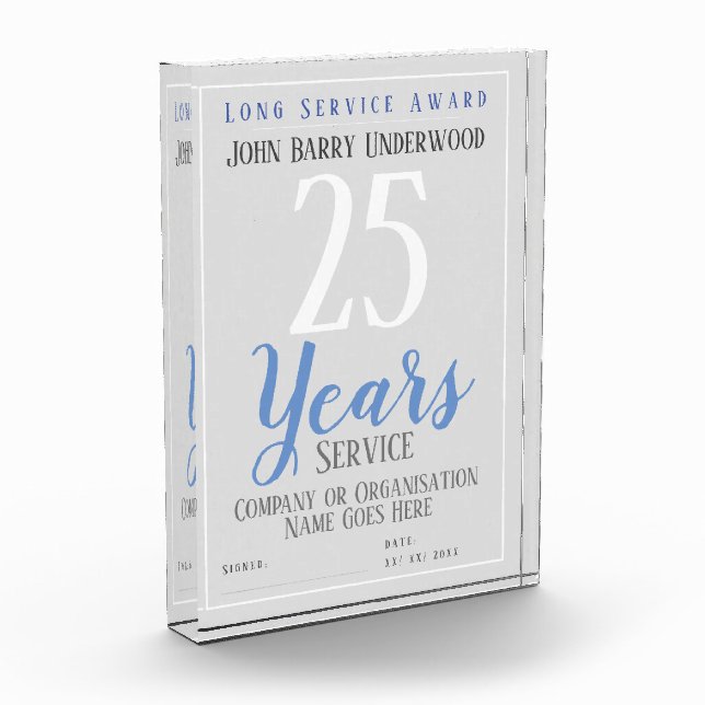 Long Service Award Certificate (Left)